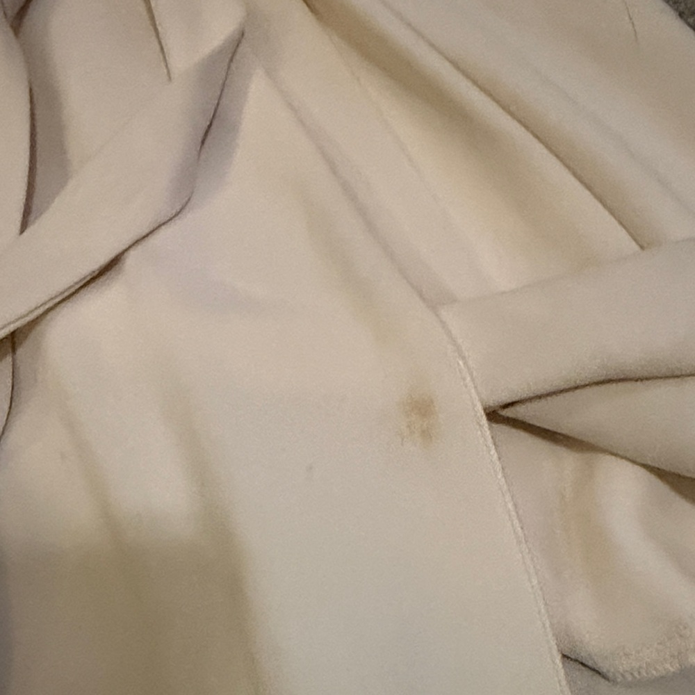 (228)Wilfred Aritzia Cream Wrap Dress Size 4 - Picture 4 of 6